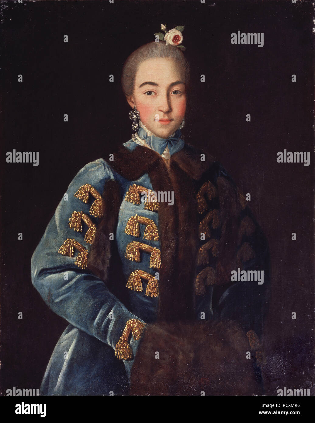 Ritratto di damigella d'onore la contessa Anna Sheremetyeva. Museo: Membro V. Tropinin-Museum, Mosca. Autore: ARGUNOV, IVAN PETROVICH. Foto Stock