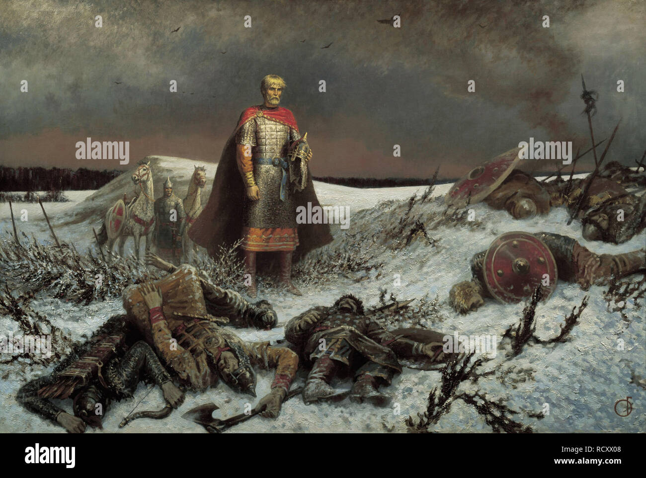 La vera storia degli Slavi. Museo: Collezione privata. Autore: Olshansky, Boris Mikhaylovich. Foto Stock
