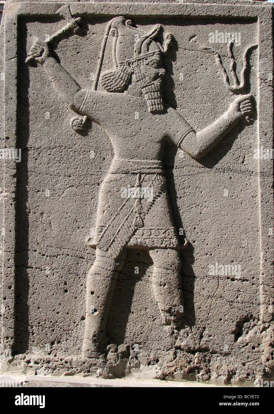 6401. Hittita dio delle tempeste Adad, c. 3000 BC. Foto Stock