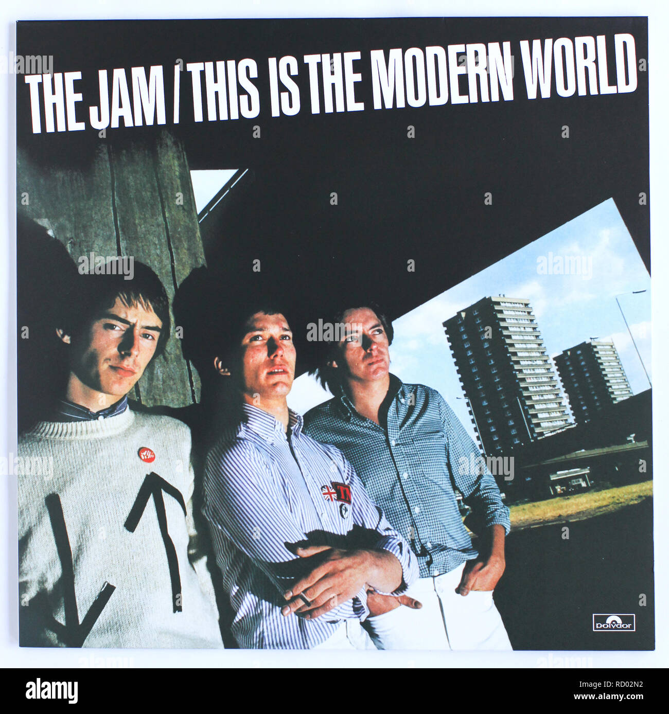 La copertina di questo è il mondo moderno dalla Jam. Album del 1977 su Polydor - solo per uso editoriale Foto Stock