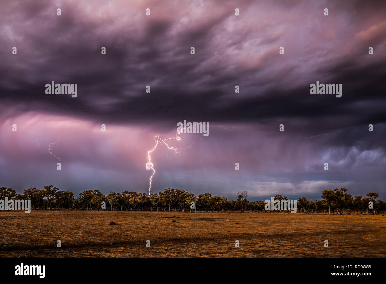 Tempesta nell'outback, Queensland, Australia Foto Stock