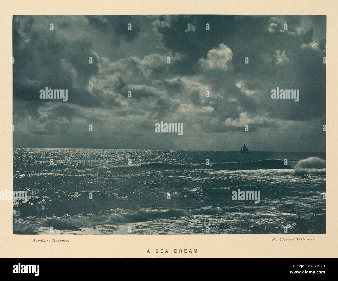 "Un mare da sogno." Una vista del mare. Fotografie dell'anno ... Note descrittive e revisione critica della Photographic Society's Exhibition, 1891, di H. P. Robinson (1892, da A. Horsley-Hinton) fotografie selezionate e disposte da C. W. Hastings. Londra, [1891 92]. Fonte: 1757.b.12. Lingua: Inglese. Autore: Clemente Williams, W. Foto Stock