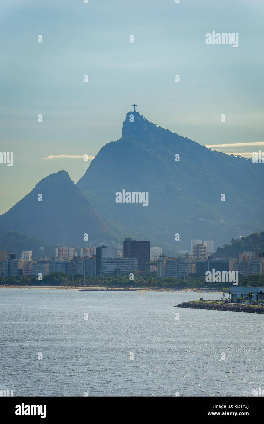 Rio de Janeiro dal mare il punto di vista, Brasile Foto Stock