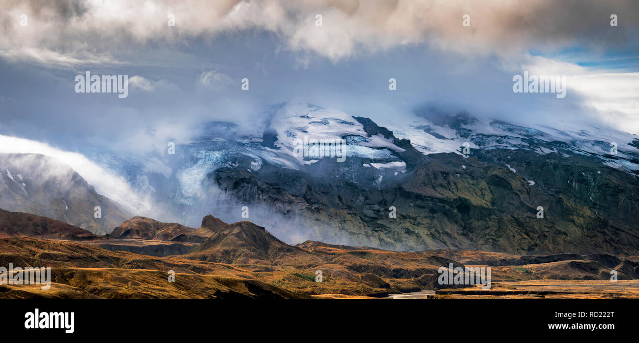 Ghiacciaio Steinsholtsjokull, area Thorsmork, Islanda Foto Stock