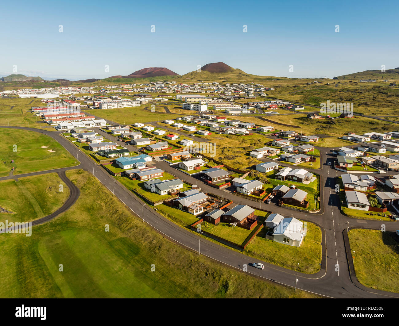 Case, Heimaey, Isole Westman Foto Stock