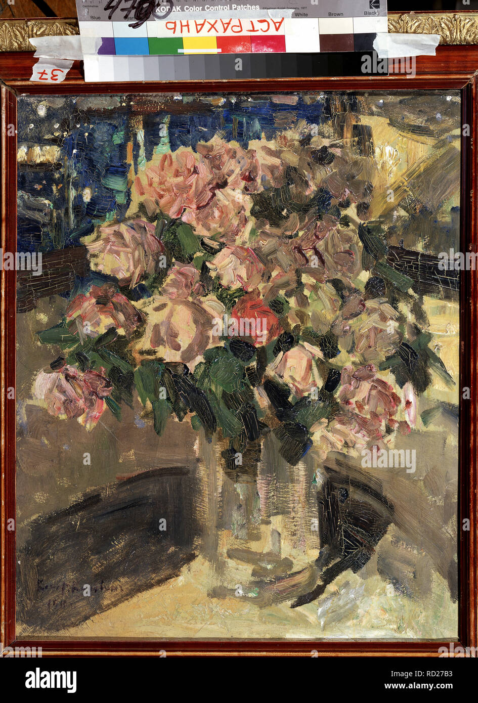 Le rose. Museo: Stato B. Kustodiev Galleria d'arte, Astrakhan. Autore: Korovin, Konstantin Alexeyevich. Foto Stock