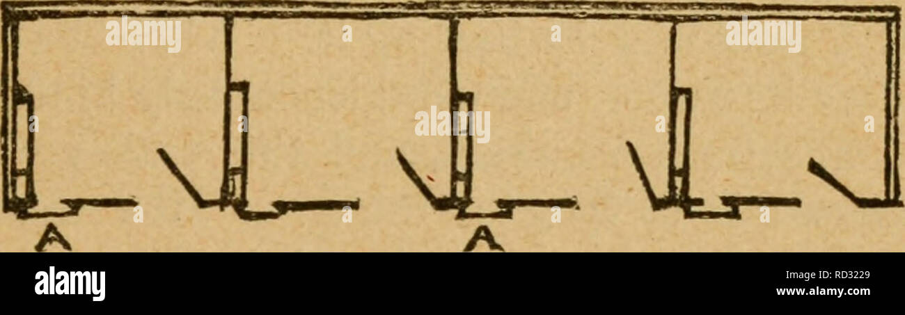 . Il casaro's manuale; una pratica sul trattato della latteria. Dairying. itlllARIXG VITELLI PER I LATTICINI. 1^1 sufficiente per iniziare wi^th, gradualmente aumentata fino a una tabella- cucchiaio quotidianamente a due mesi, quattro once daily a tre mesi, otto once quotidianamente a cinque mesi e un cancelletto a sei mesi. Da tre mesi fino a sei litri di latte due volte al giorno può essere dato, e at.Un mese fa i vitelli dovrebbero avere una corsa in un pascolo di erba di un quarto di acro o così, racchiuso appositamente con recinto portatile, che viene spostato per dare erba fresca come può essere richiesto. A due mesi il vitello inizierà a bere un acceso Foto Stock