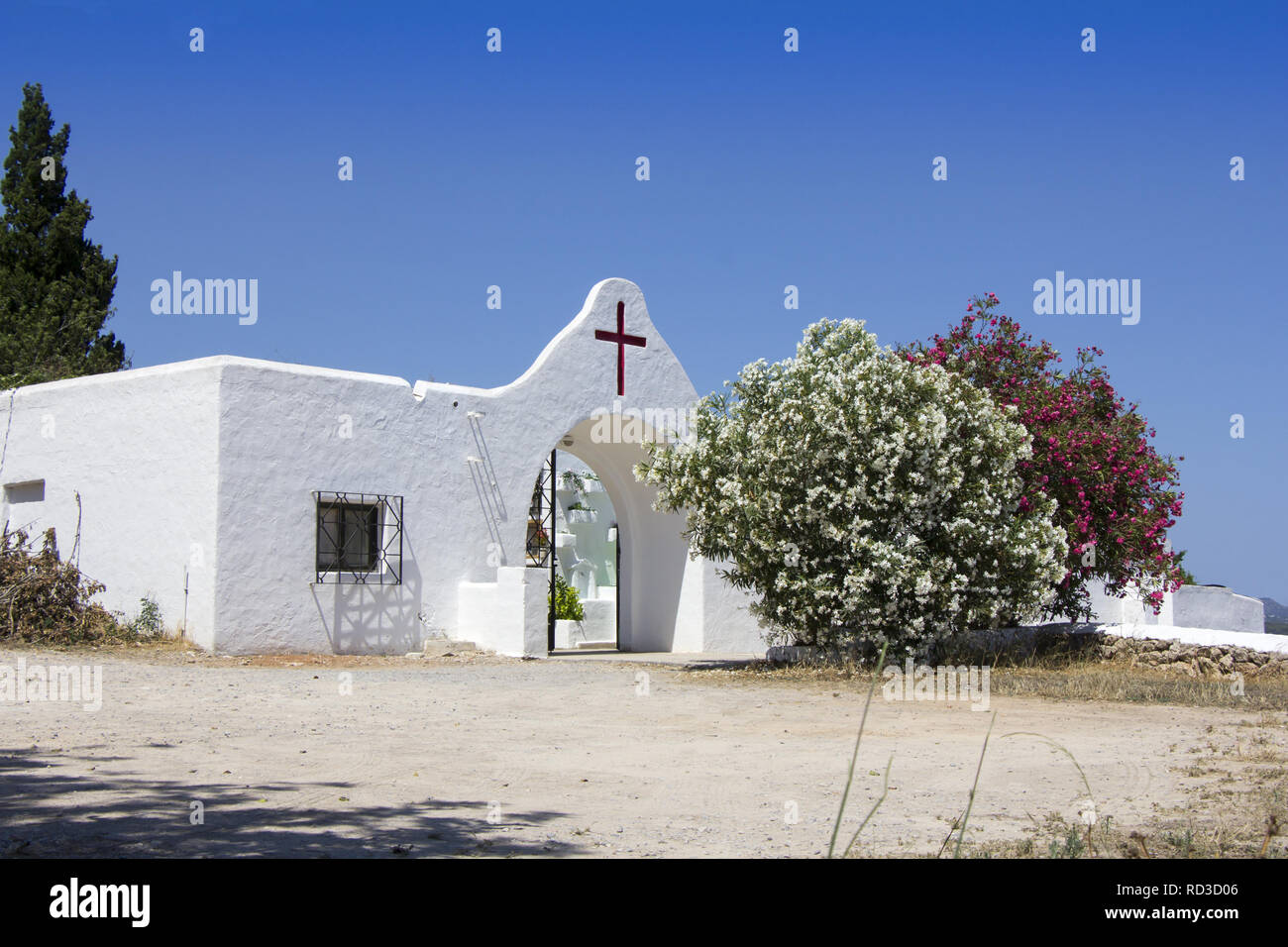 Cimitero di Santa Eulària des Riu Ibiza in Spagna Foto Stock