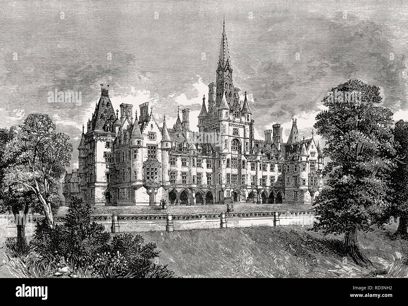 Fettes College, Edimburgo, Scozia, XIX secolo Foto Stock