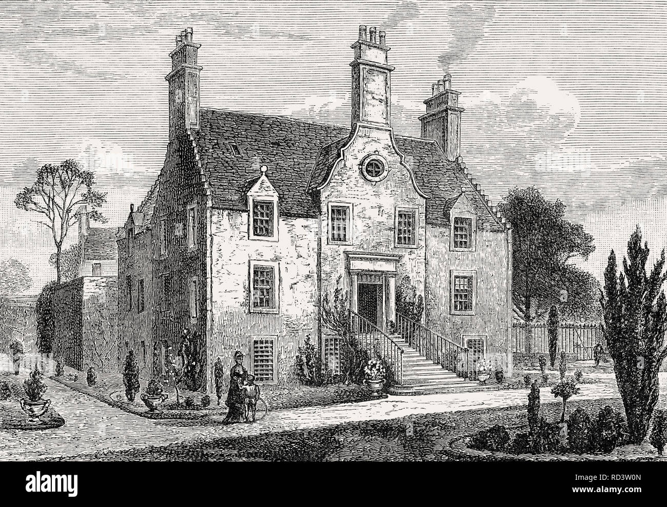 Pilrig House, Edimburgo, Scozia, XIX secolo Foto Stock