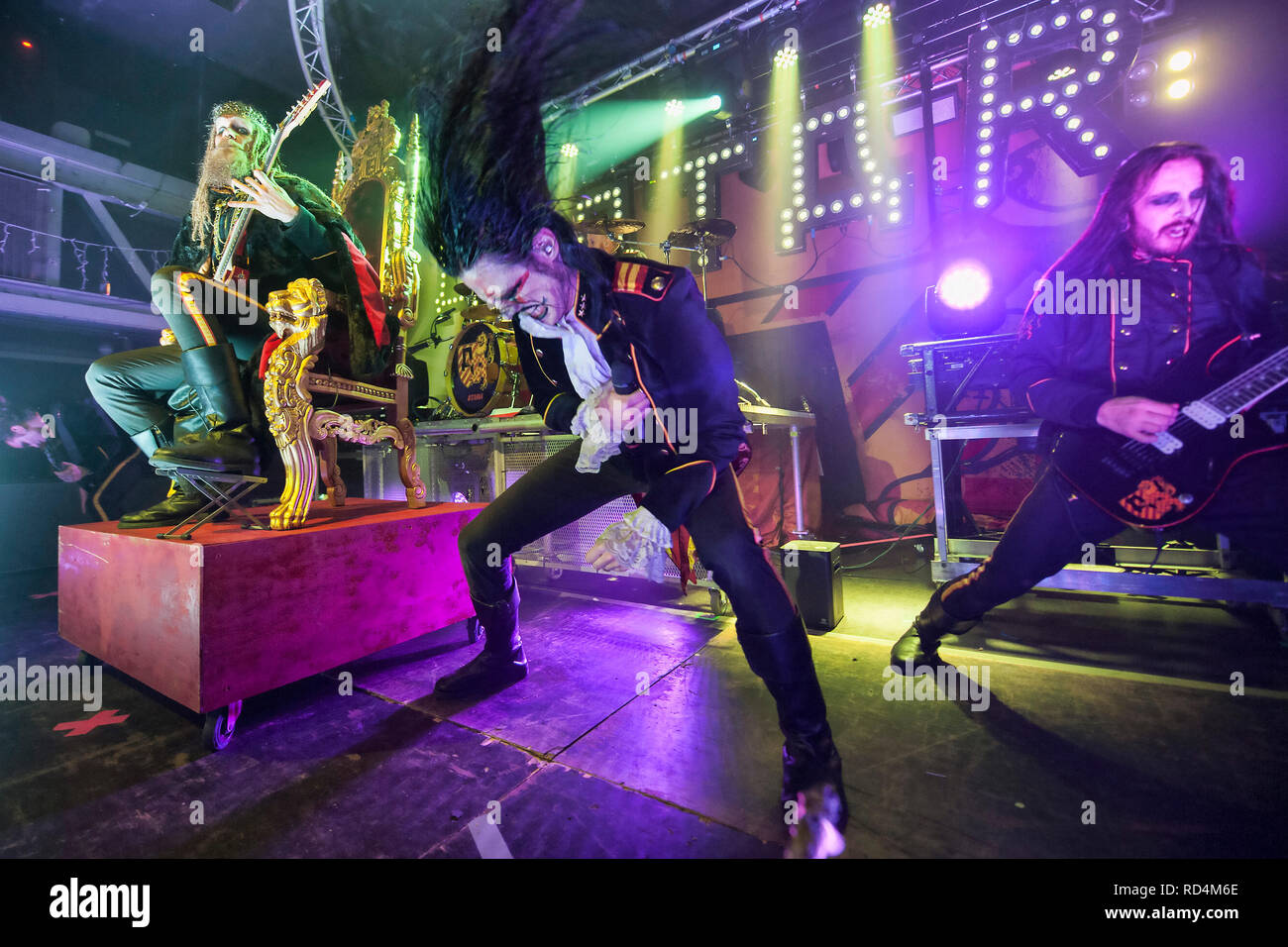 Glasgow, Scotland, Regno Unito. 16 gennaio, 2019. Il tedesco metal band Avatar play per un pranzo Glasgow venue il garage, Credito: Stuart Westwood/Alamy Live News Foto Stock