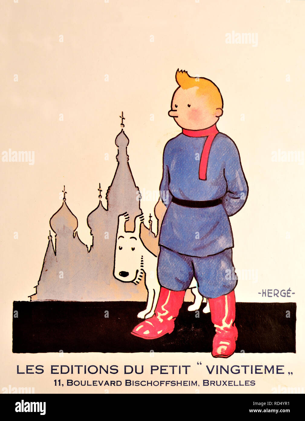 Les Aventures de Tintin au Pays des Soviet / Tintin nel paese dei soviet (edizione francese) Il primo libro di Tintin, originariamente pubblicato 1930 - re Foto Stock