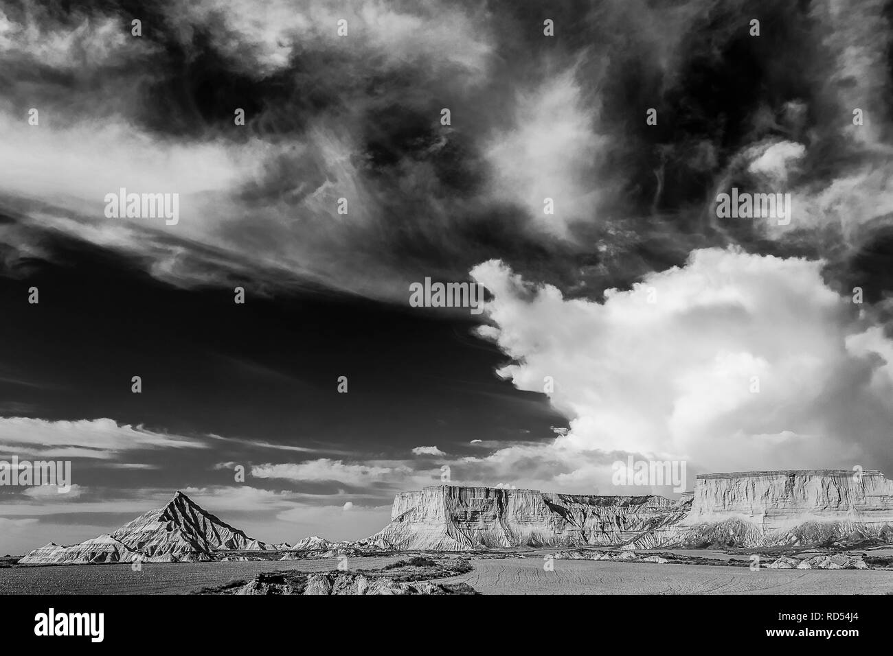 Deserto delle Bardenas in Navarra, Spagna Foto Stock