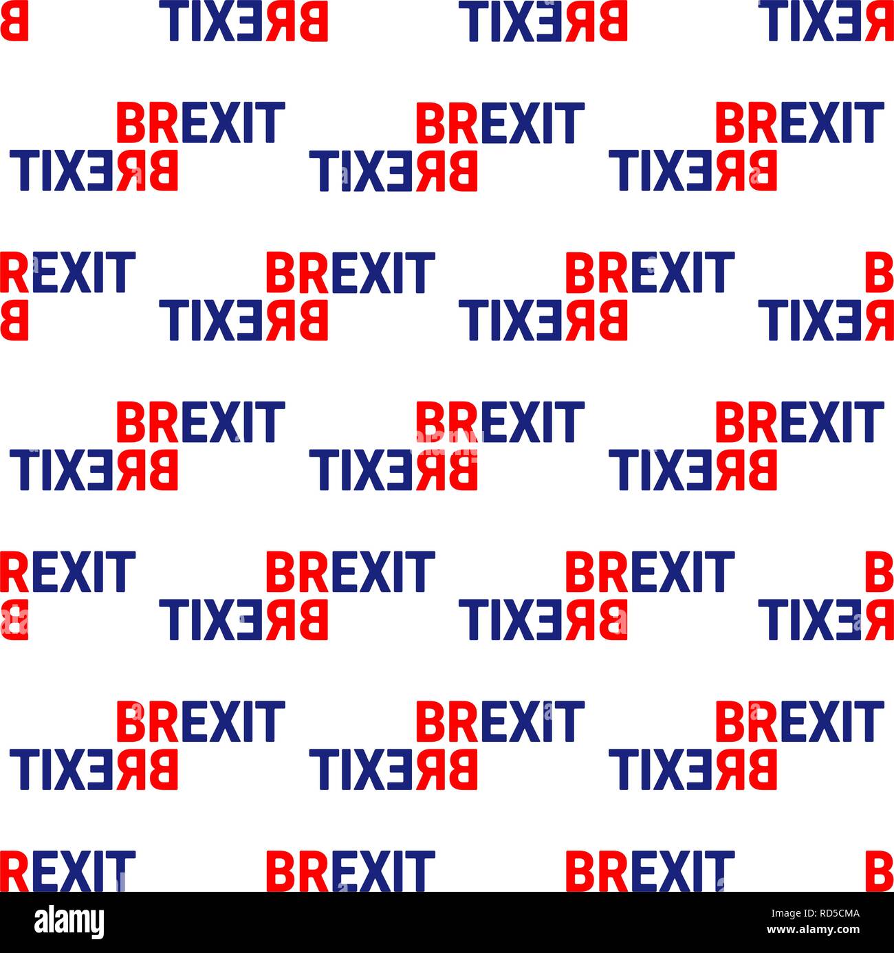 Concetto Brexit segno isolato di testo. Regno Unito uscire dall'Europa immagine relativa. Brexit processo politico. Referendum tema Pattern senza giunture Illustrazione Vettoriale