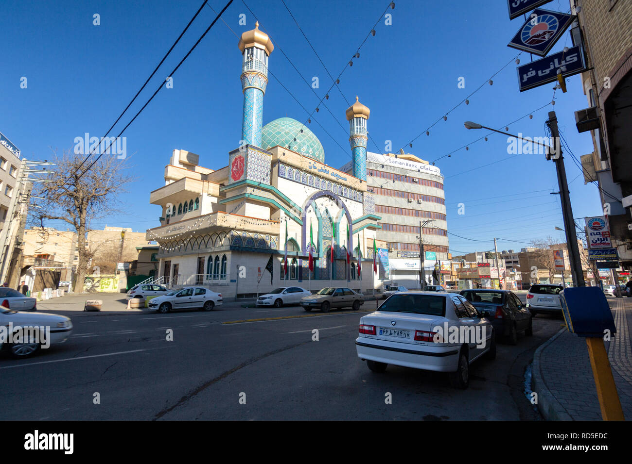 La Moschea Lotfalikhan, nel Sardaran street, West Azerbaijan provincia, Urmia, Iran Foto Stock