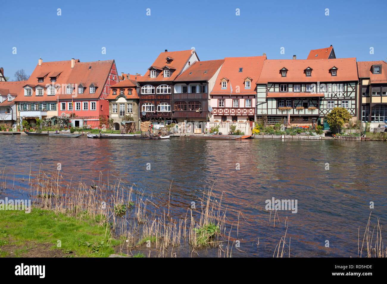 Little Venice, quartiere storico di Bamberga, Bavaria Foto Stock