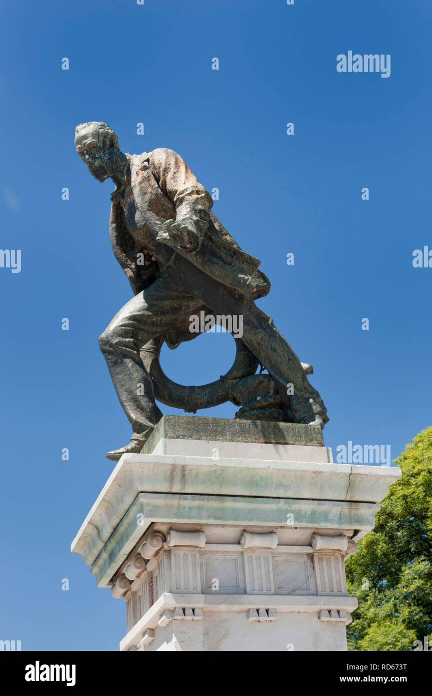 Monumento a Luis Viale lungo la Costanera Sur river walk, Buenos Aires, Argentina, Sud America Foto Stock
