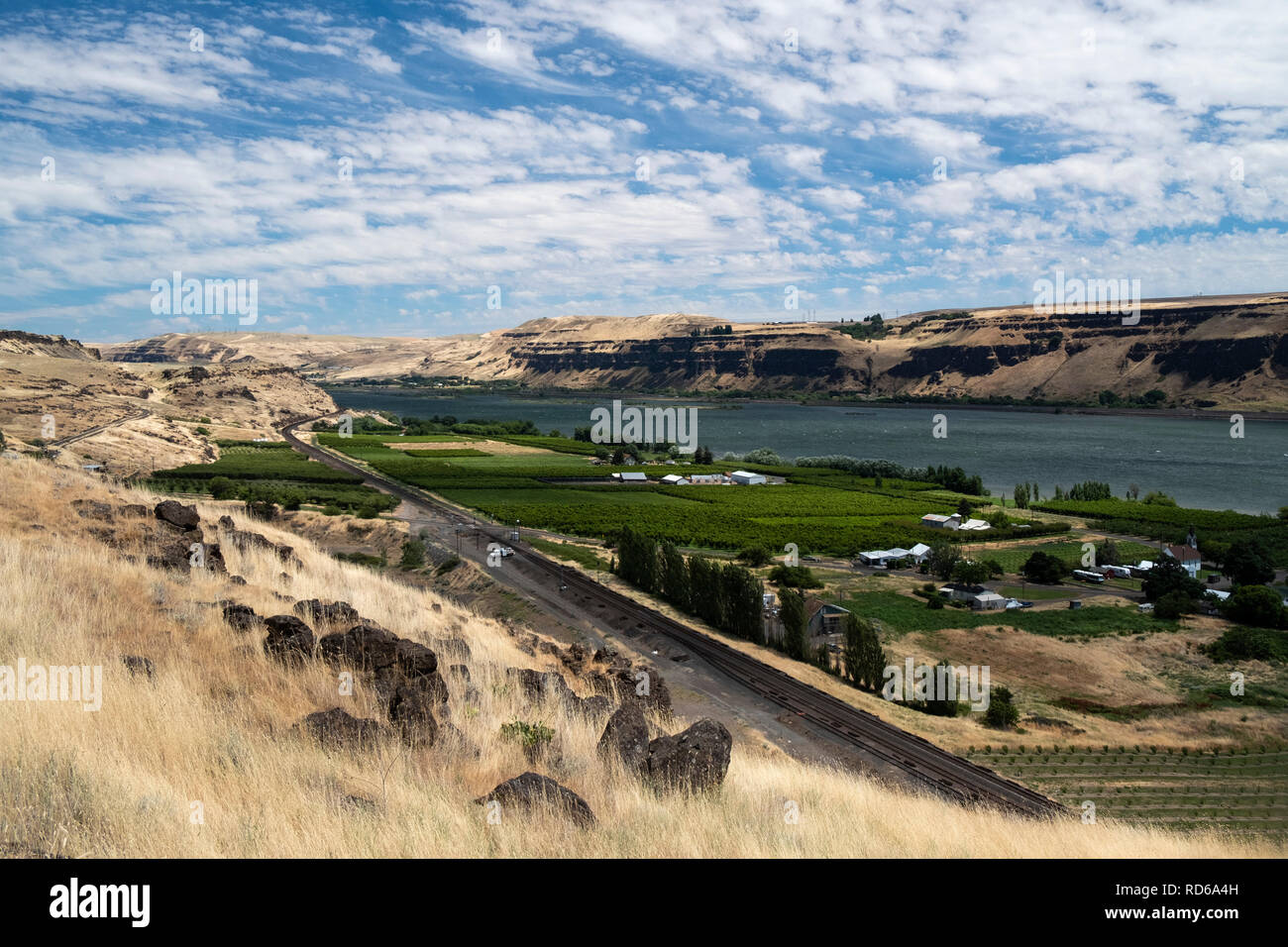 La Columbia River Gorge Vistas Foto Stock