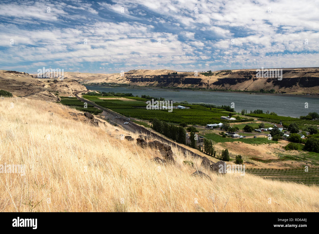 La Columbia River Gorge Vistas Foto Stock