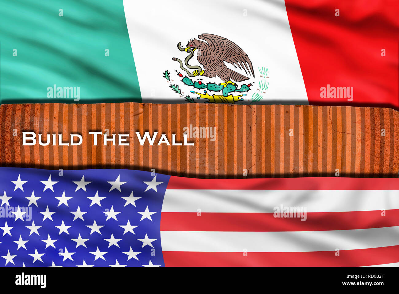 Per costruire il muro con USA e Messico. Foto Stock
