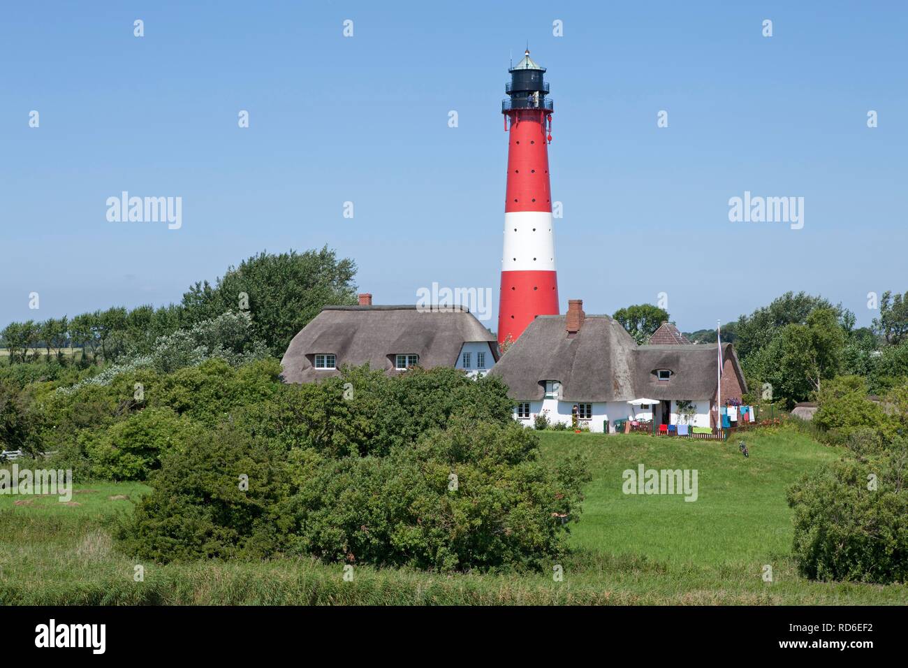 Faro, Pellworm, Nord Friesland, Schleswig-Holstein, PublicGround Foto Stock