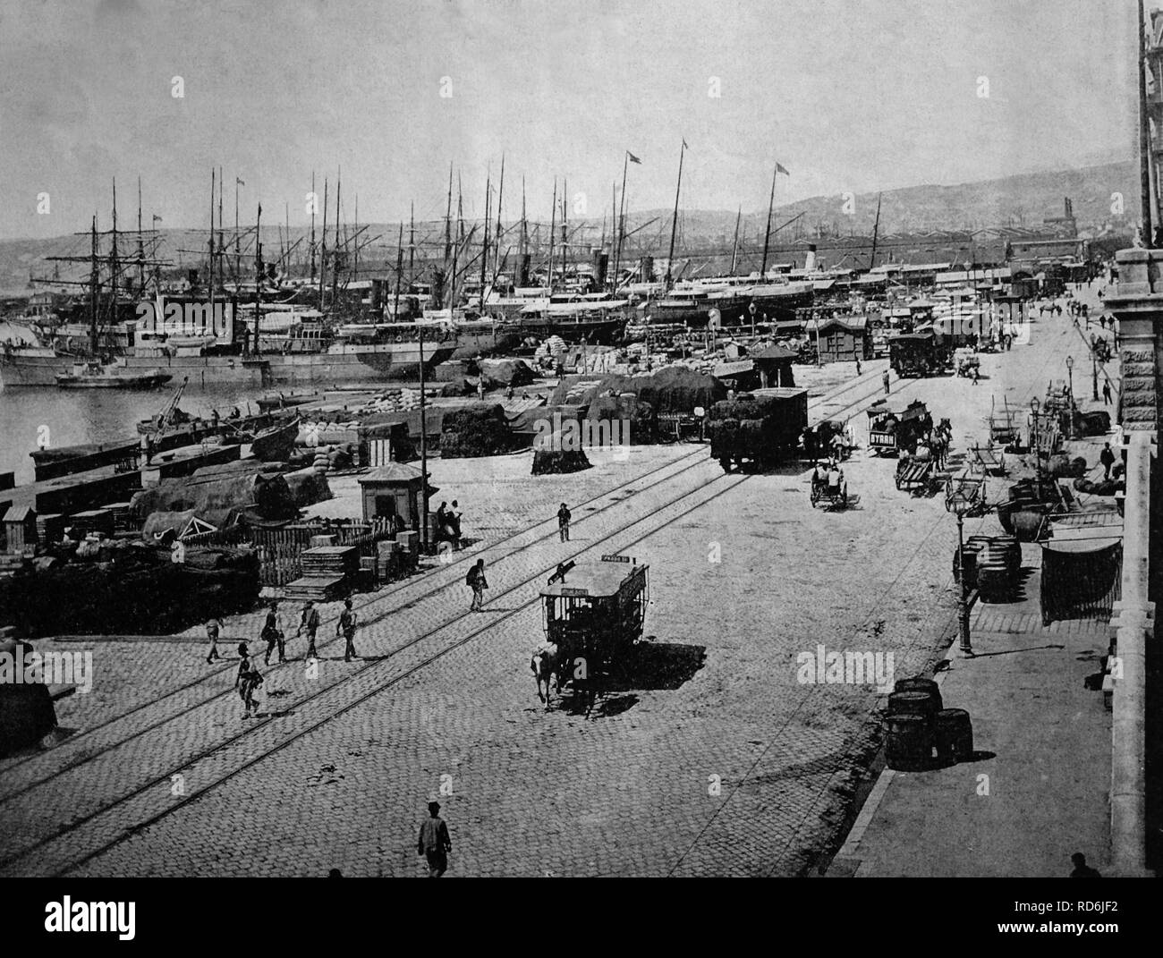 Autotype precoce di Marsiglia, Bouches-du-Rhône, Francia, foto storiche, 1884 Foto Stock