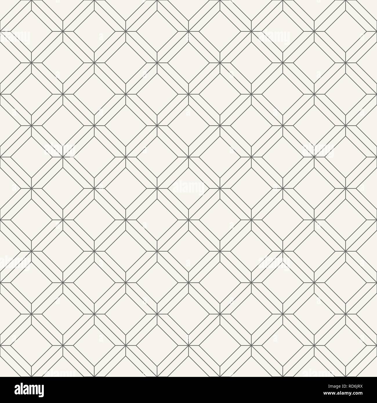 Vector seamless pattern. Con regolarità geometrica ripetizione di piastrelle a rombi. Lo stile lineare. Abstract sfondo geometrico. Moderna tessitura lineare con thi Illustrazione Vettoriale
