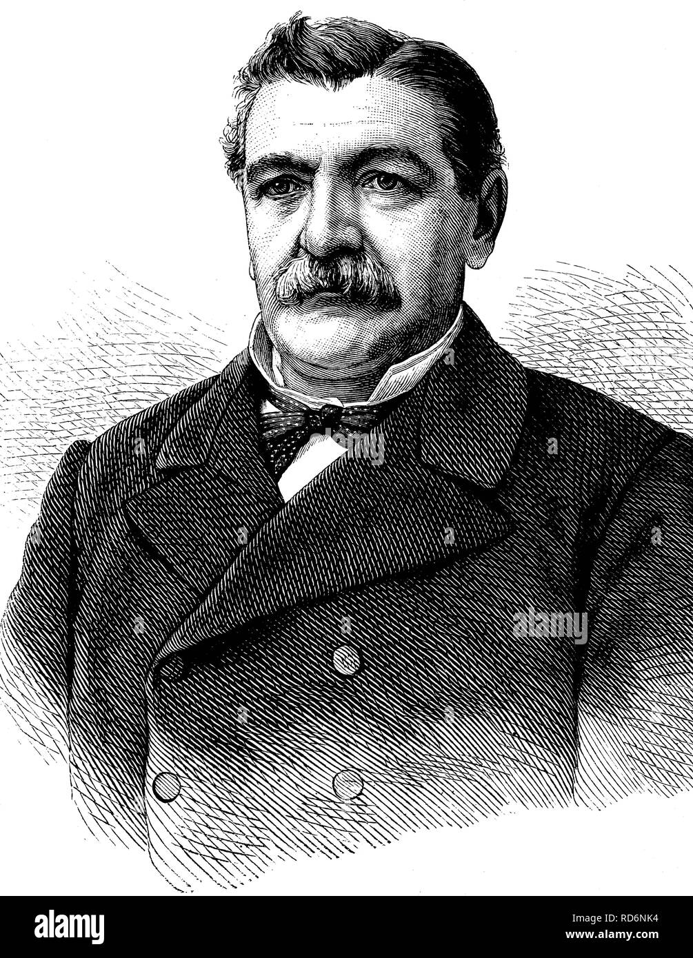 Domingo Santa Maria Gonzalez, 1824-1889, Presidente del Cile, storico illustrazione, circa 1886 Foto Stock