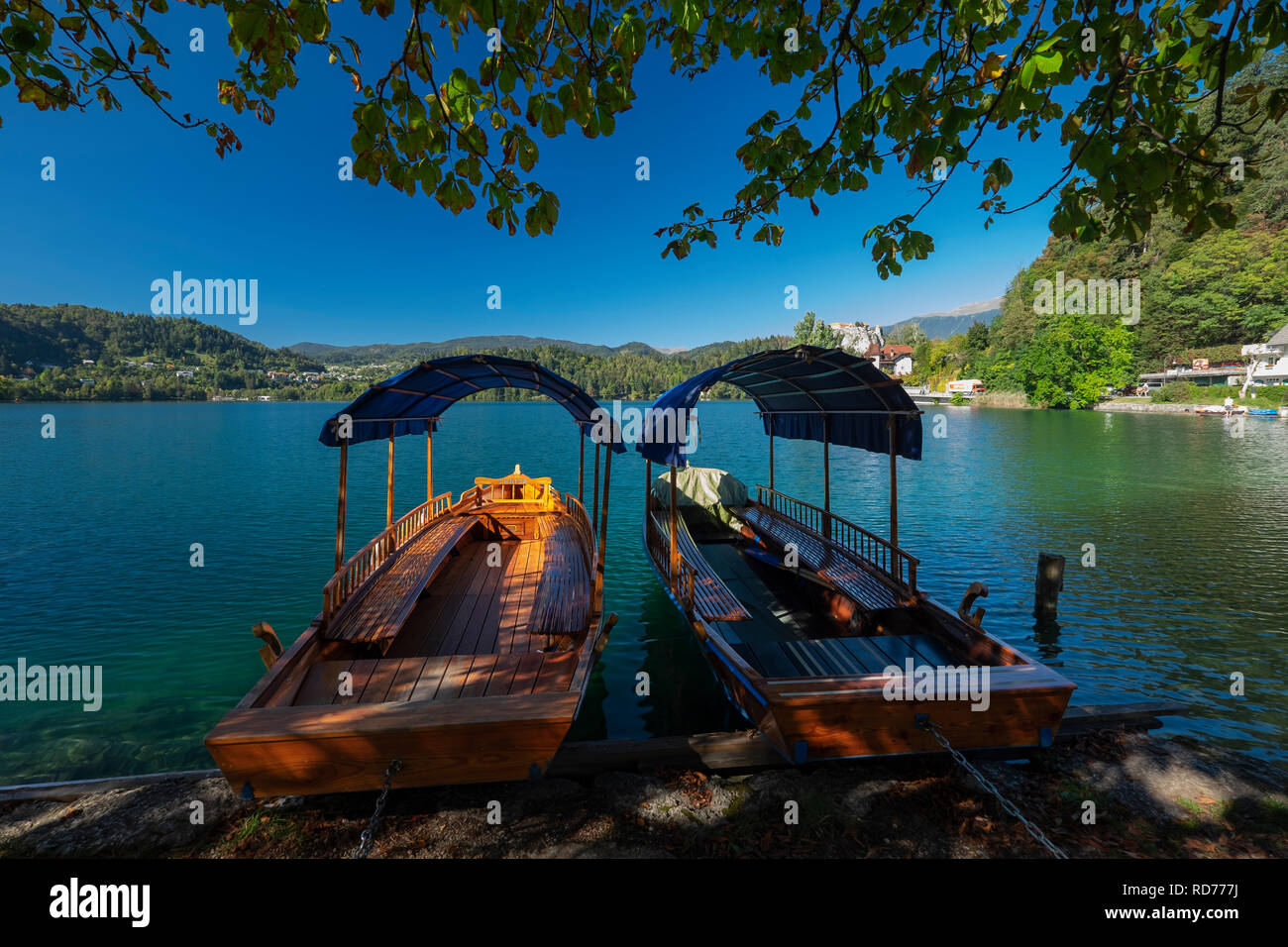 Lago di Bled, Slovenia. Foto Stock