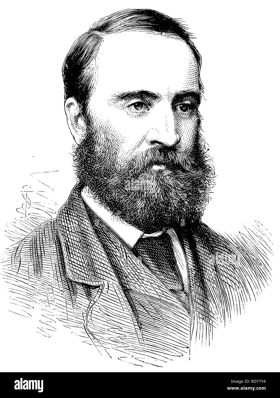 Charles Stewart Parnell, 1846-1891, uomo politico irlandese, storico illustrazione, circa 1886 Foto Stock