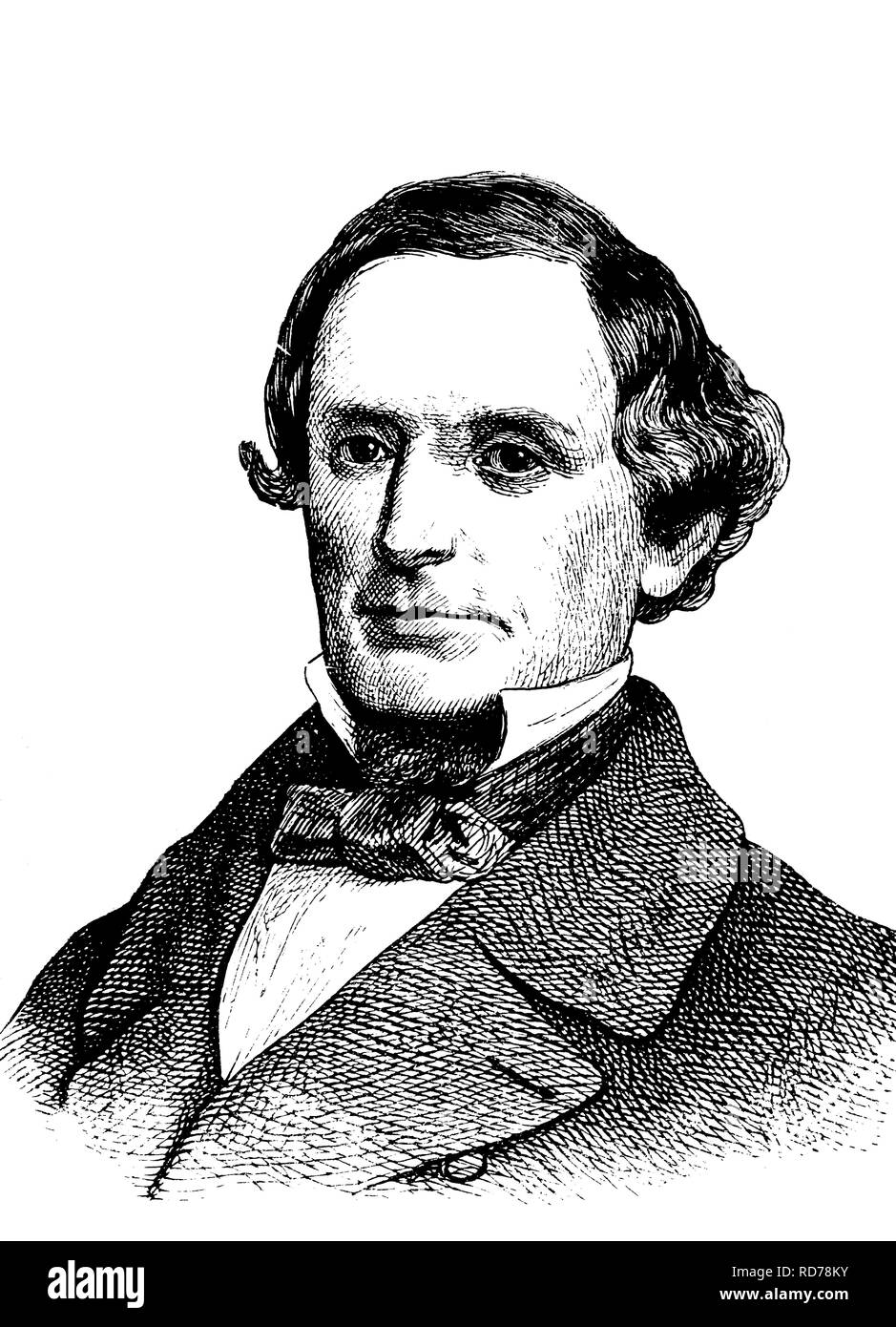 Jefferson Davis, 1808 - 1889, Presidente degli Stati Confederati d'America e leader del Sud nella guerra civile Foto Stock