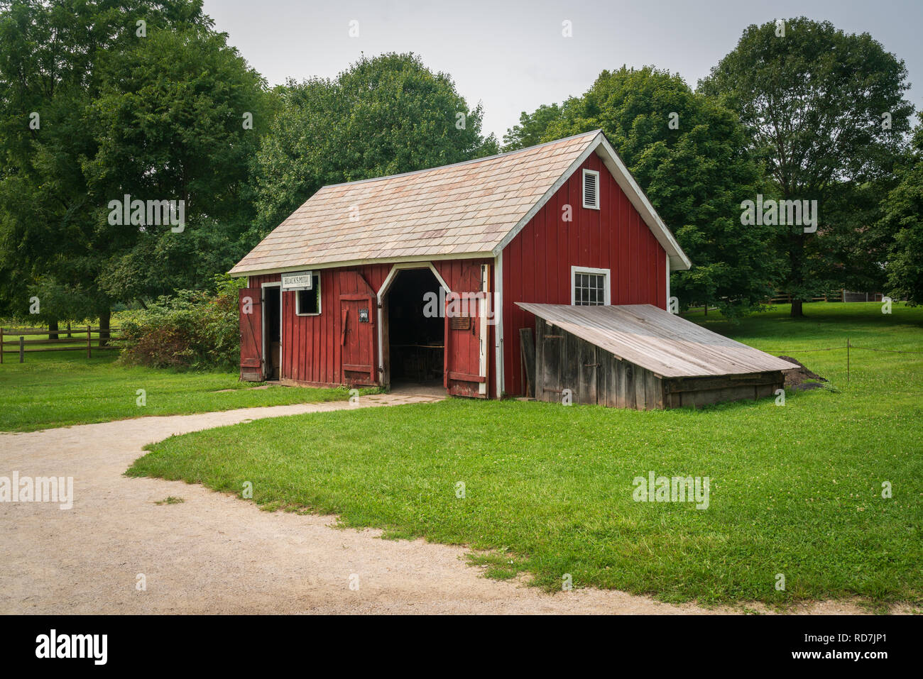 Fattoria di storici edifici in Ohio è solo parco nazionale, Cuyahoga Valley. Foto Stock