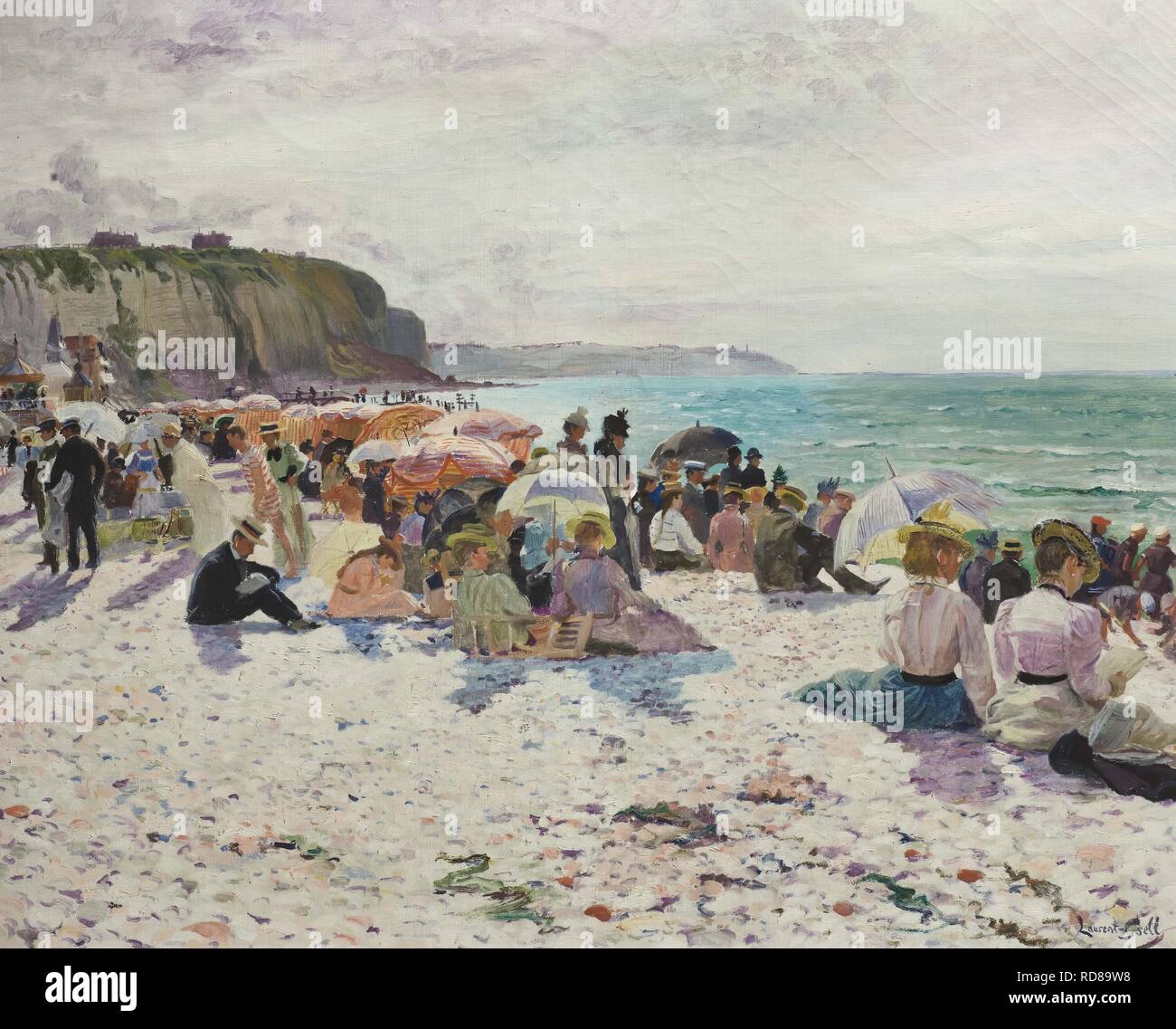 Spiaggia a Dieppe. Museo: Musée Nicéphore Niépce, Chalon-sur-Saône. Autore: Laurent-Gsell Lucien. Foto Stock