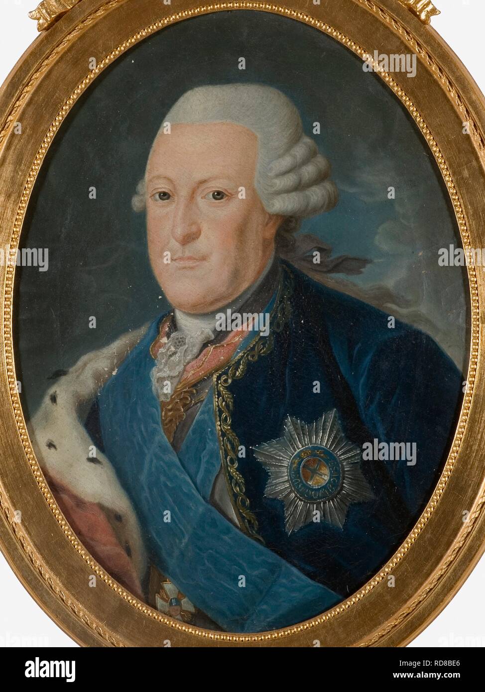 Ritratto di Peter von Biron (1724-1800), duca di Courland e Semigallia. Museo: Nationalmuseum di Stoccolma. Autore: anonimo. Foto Stock