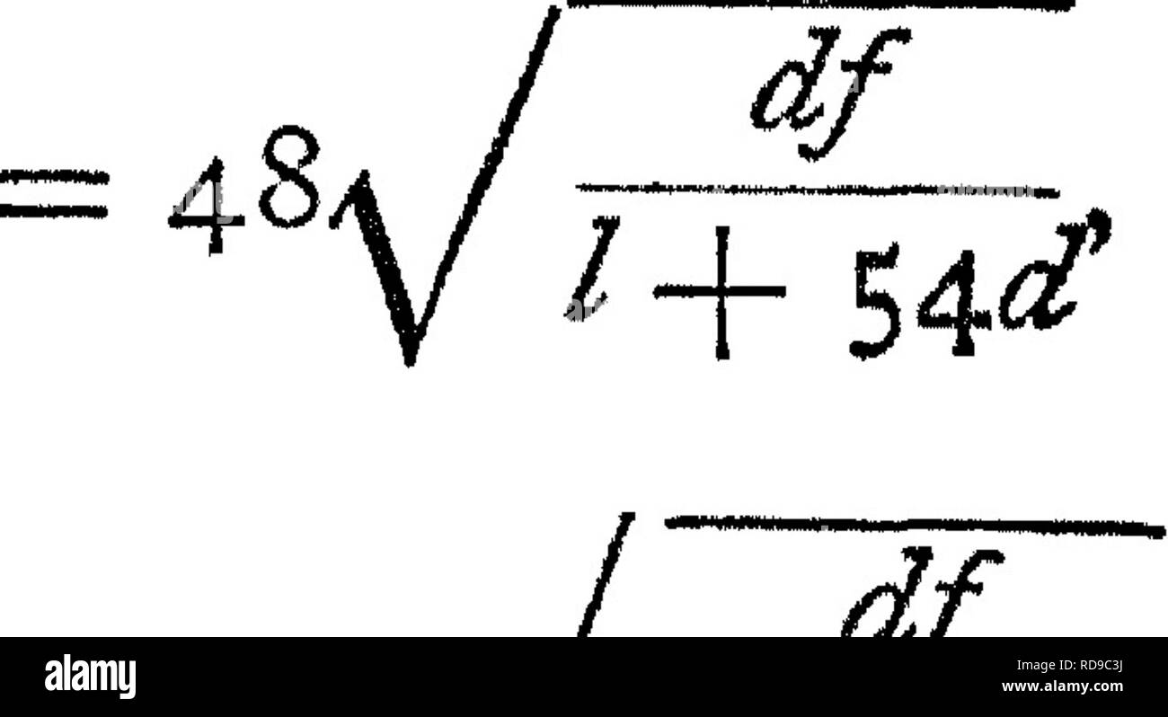 . Ingegneria per drenaggio terreni. Un manuale per la posa e la costruzione di fognature per il miglioramento dei terreni agricoli. Il drenaggio. 132 Ingegneria per drenaggio terreni. prove sperimentali che le formule esistenti per il flusso di acqua attraverso tubi sono con alcune indennità più applicabile a scarichi di piastrelle rispetto al primo sarebbe ritenuto possibile. L'arte di usare una formula successo- è pienamente nel portare ad esso in forma corretta i dati che devono essere usati e di effettuare le opportune ipotesi che dovrebbe precedere l'applicazione di qualsiasi formula. La seguente formula è stata trovata per essere semplice e Foto Stock