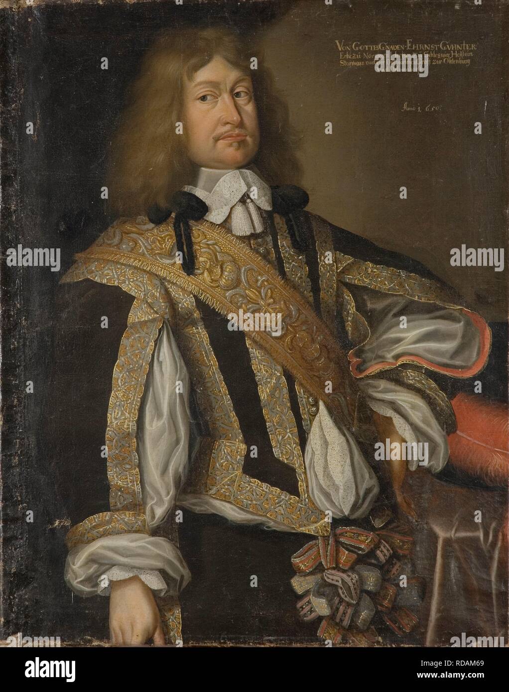 Ritratto di Ernest Günther (1609-1689), duca di Schleswig-Holstein-Sonderburg-Augustenburg. Museo: Nationalmuseum di Stoccolma. Autore: anonimo. Foto Stock