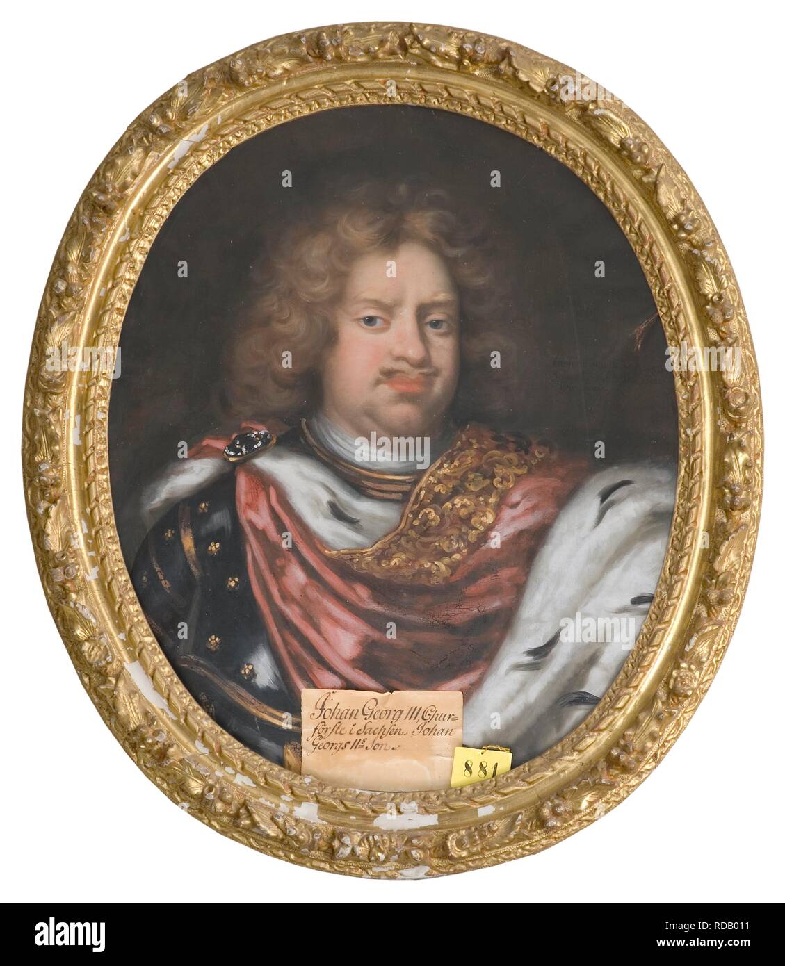 Ritratto di John George III (1647-1691), Elettore di Sassonia. Museo: Nationalmuseum di Stoccolma. Autore: Krafft, David von. Foto Stock