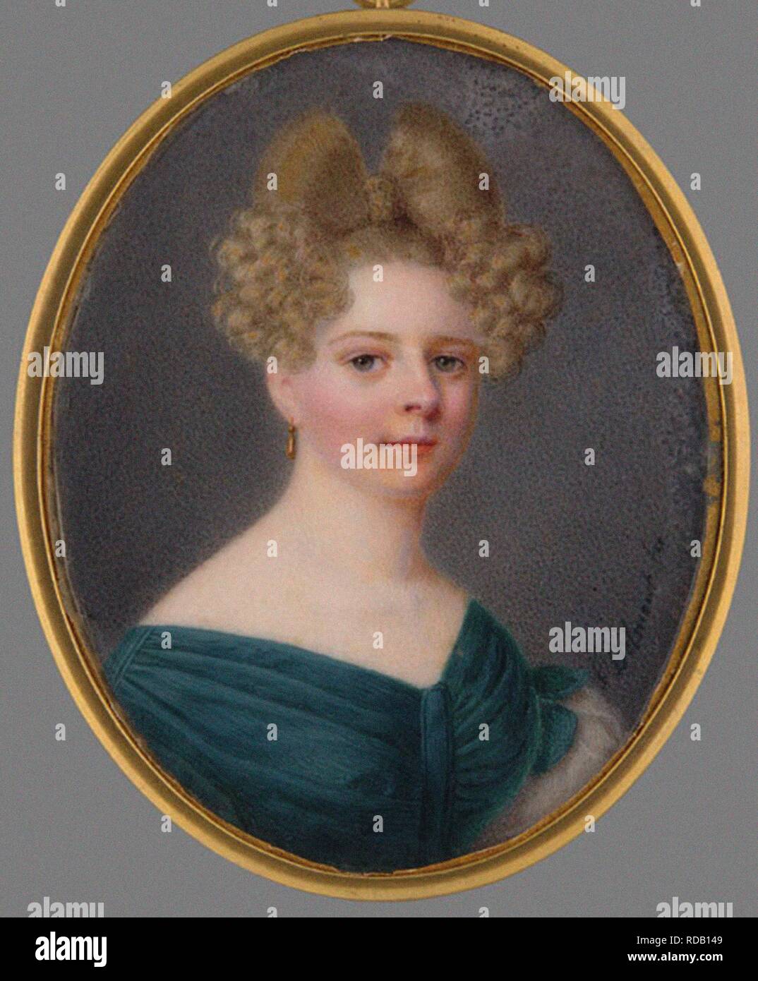 Ritratto di Ewelina Ha?ska, née Rzewuska (1801-1882). Museo: Muzeum Narodowe, Varsavia. Autore: Delmont, Felix. Foto Stock