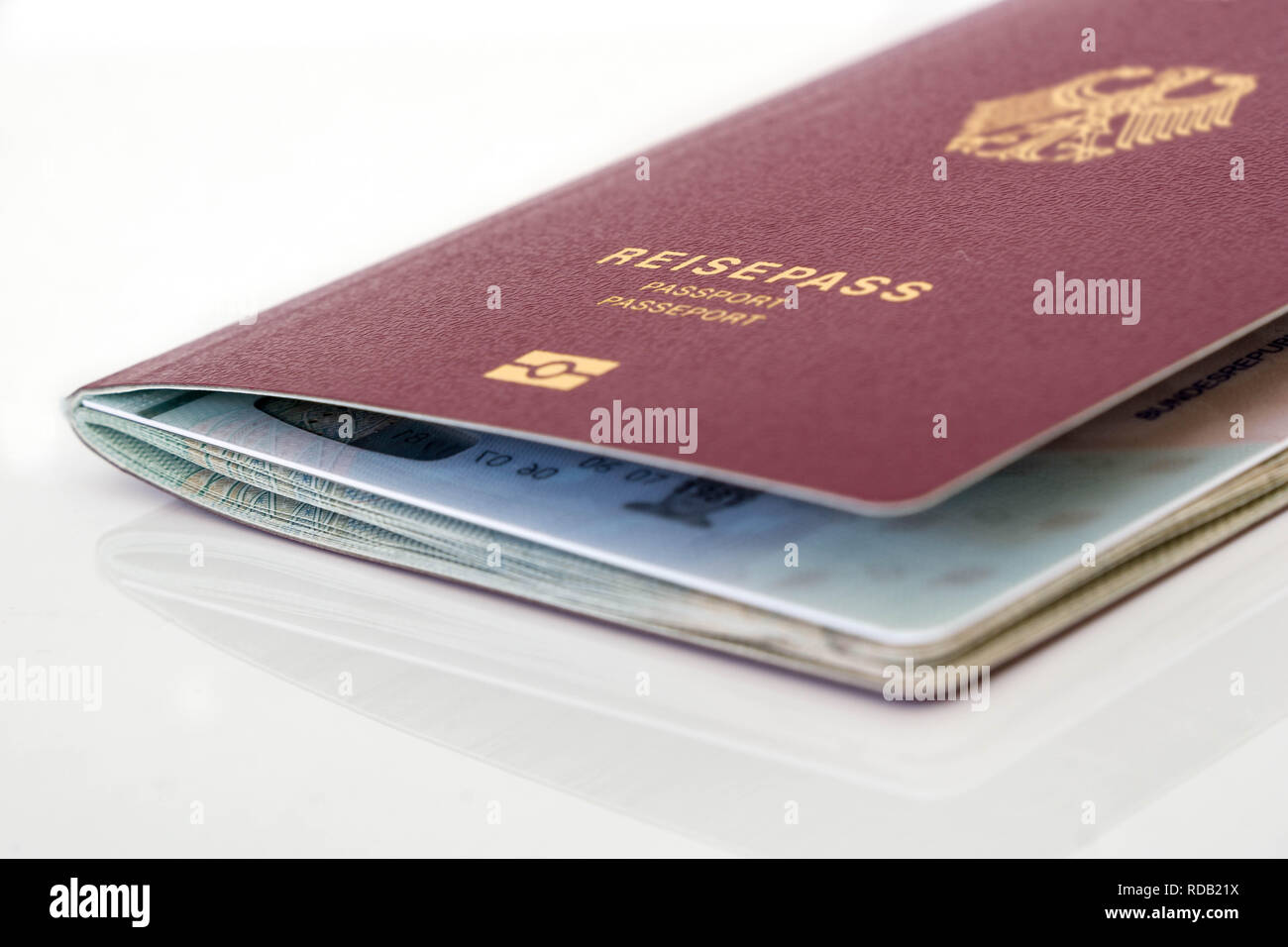 Passaporto tedesco - id o identificazione Foto Stock