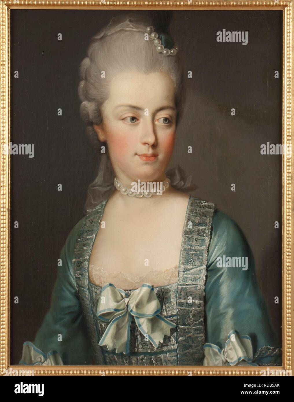 Ritratto di l'arciduchessa Maria Antonietta dell'Austria (1755-1793), Regina del francese. Museo: Nationalmuseum di Stoccolma. Autore: Hickel, Josef. Foto Stock