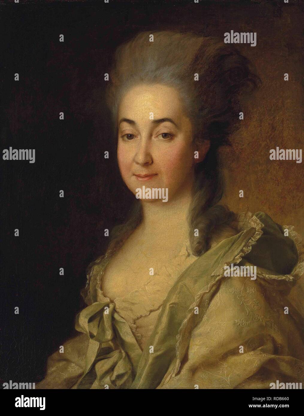 Ritratto di Agafokleya Poltoratskaya Alexandrovna, née Shishkova (1737-1822). Museo: Collezione privata. Autore: Levitsky, Dmitri Grigorievich. Foto Stock