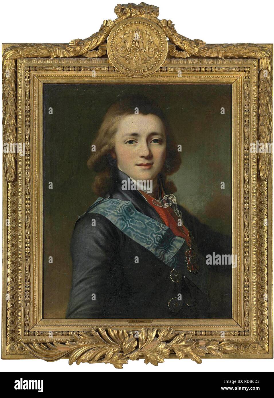 Ritratto del granduca Alessandro Pavlovich della Russia (1777-1825). Museo: Collezione privata. Autore: Levitsky, Dmitri Grigorievich. Foto Stock