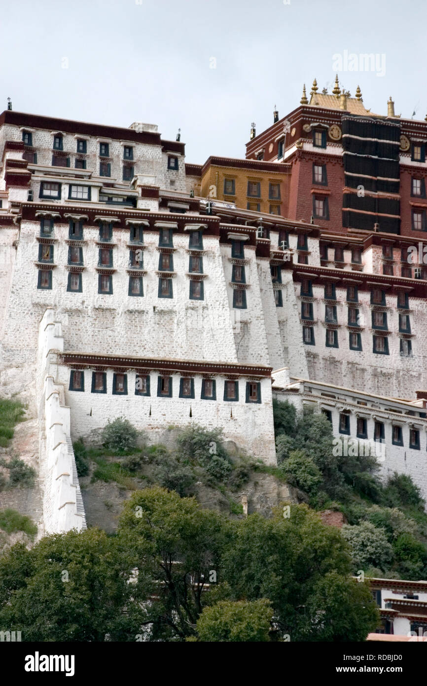 Luogo Potala a Lhasa il Tibet Foto Stock