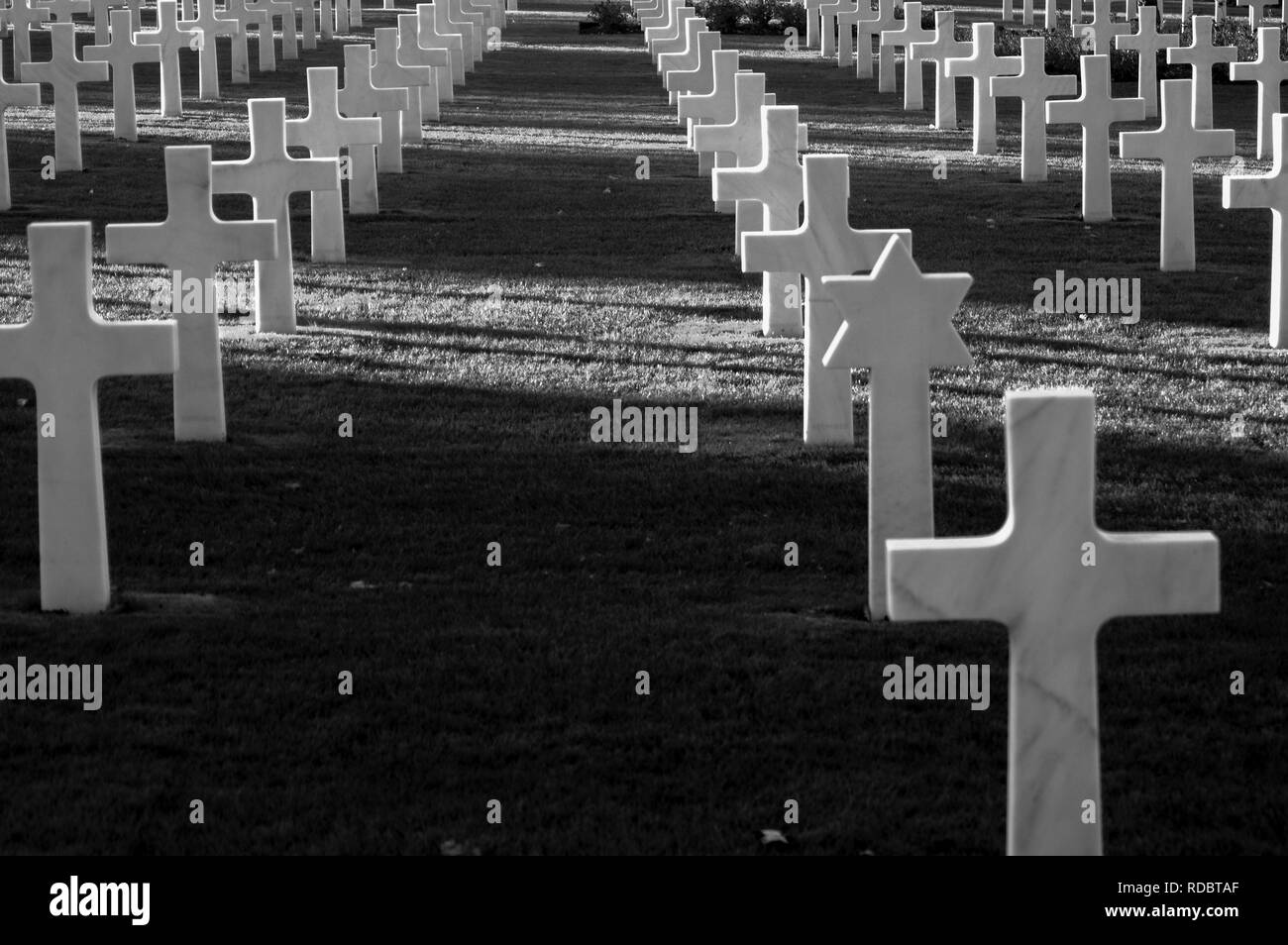 La Normandia American Cimitero e memoriale, Colleville-sur-Mer, Normandia, Francia Foto Stock