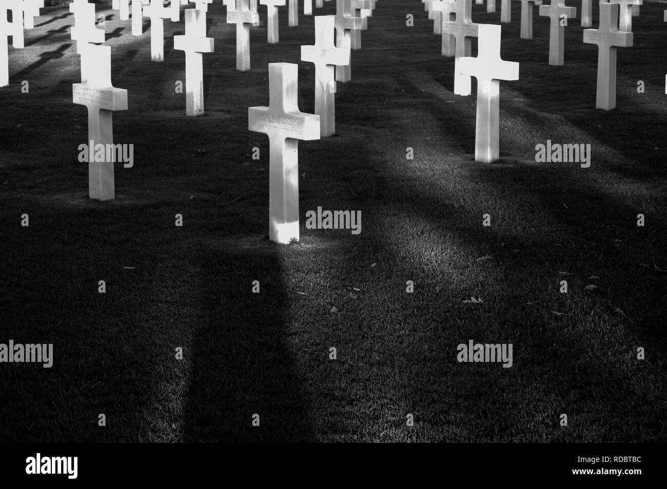 La Normandia American Cimitero e memoriale, Colleville-sur-Mer, Normandia, Francia Foto Stock