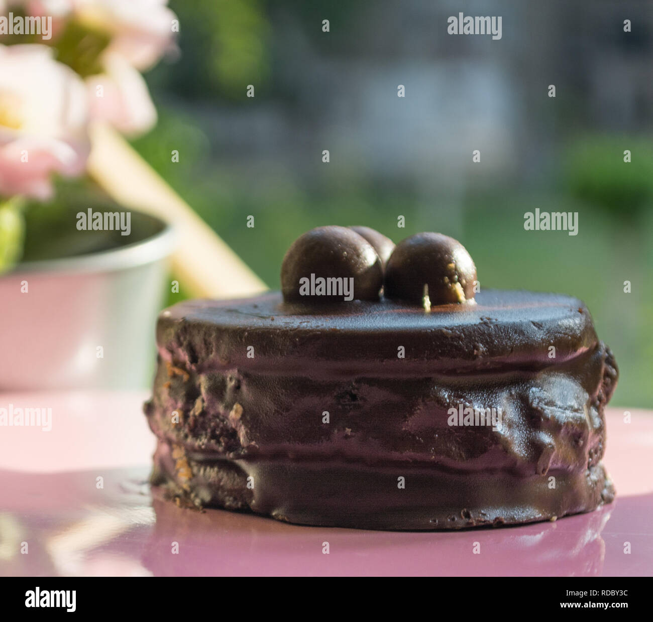 Mini torta al cioccolato - torta Foto Stock