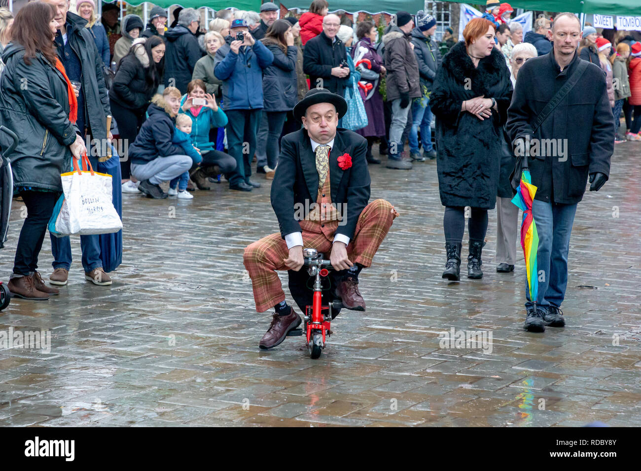 Sabato 08 Dicembre 2018 - T egli annuale Dickensian Lymm Festival in Lymm, Cheshire, Inghilterra, Regno Unito. Foto Stock