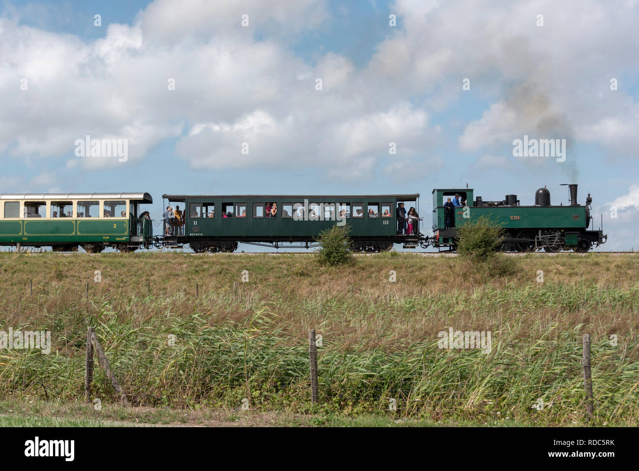 Il chemin de fer o treno a vapore di Baie de la Somme Foto Stock