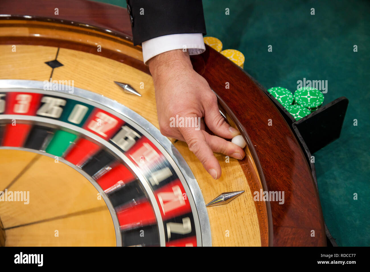 Il gioco della roulette, qui in occasione dell'IMA, la fiera internazionale di intrattenimento e distributori automatici, Dusseldorf, Nord Rhine-Westphali Foto Stock