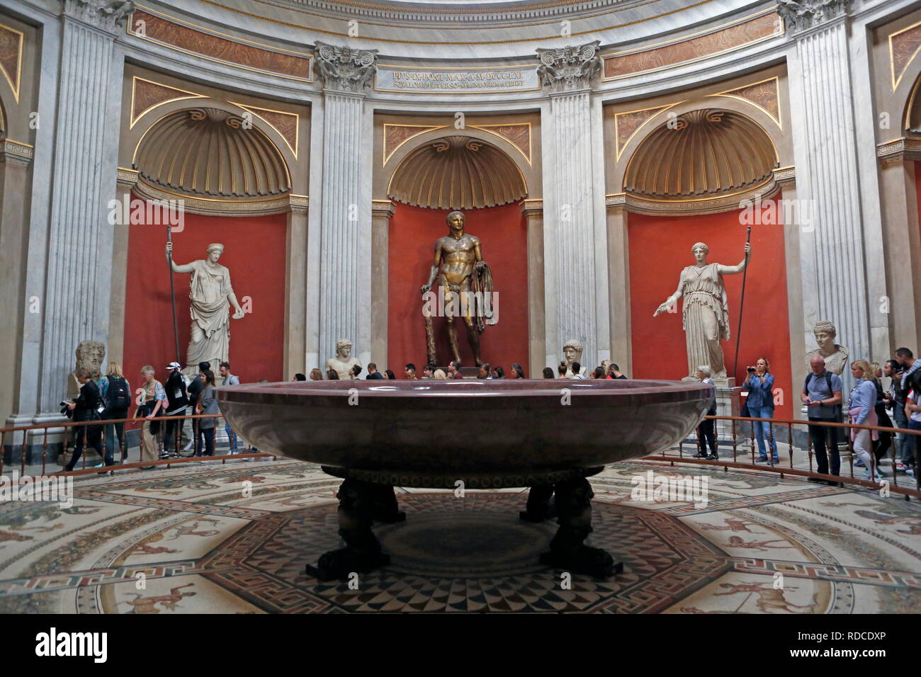 Sala della Rotonda, il Museo del Vaticano, Città del Vaticano, Italia Foto Stock